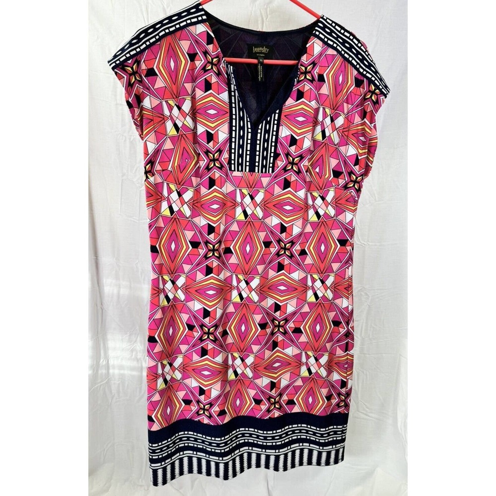 Laundry by Shelli Segal Pink Multi Shift Dress XS - Picture 1 of 3